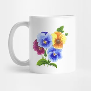 Pansy Flowers Mug